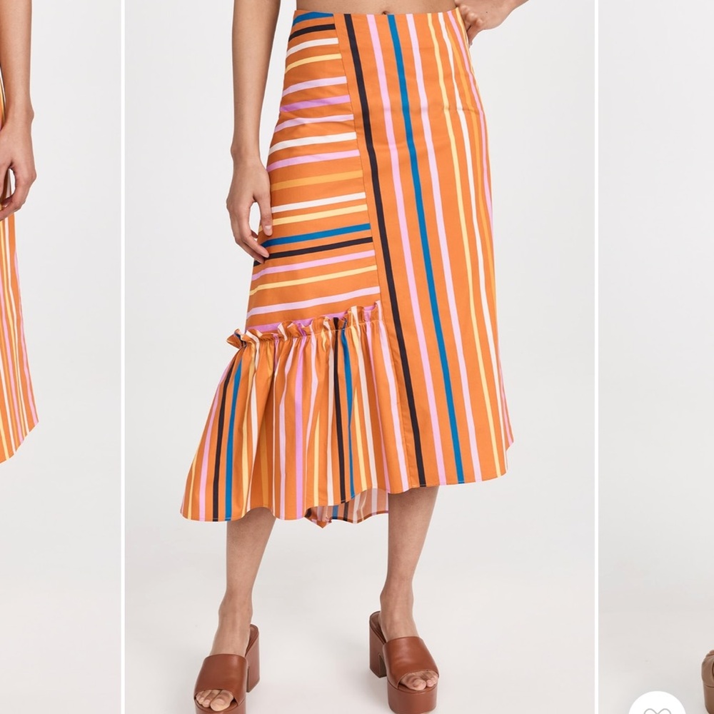 Brogger Heather Skirt In Multi Stripe Large